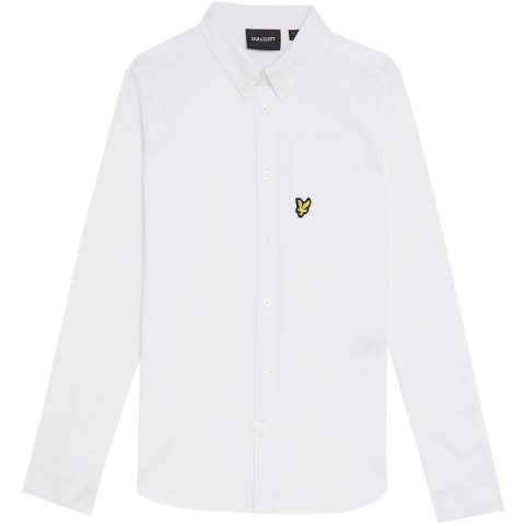 Lyle & Scott Overhemd - Oxford - Wit - Lyle & Scott - 12-13 jaar (152-158) - Overhemd