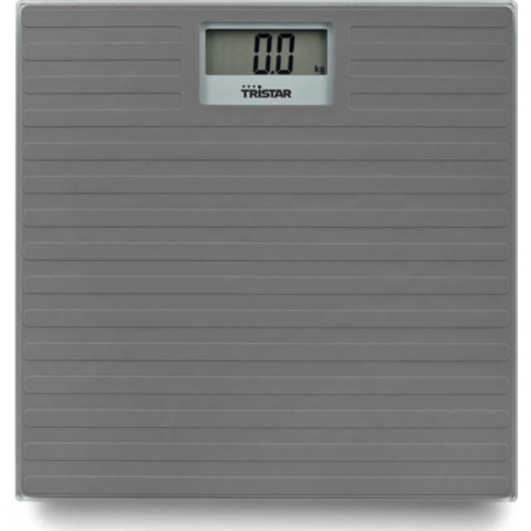 Tristar Weegschaal WG-2431 - Digitale Personenweegschaal met BMI analyse - Tot 150 kg - Verhard Veiligheidsglas en Anti-slip Siliconenoppervlak - Grijs