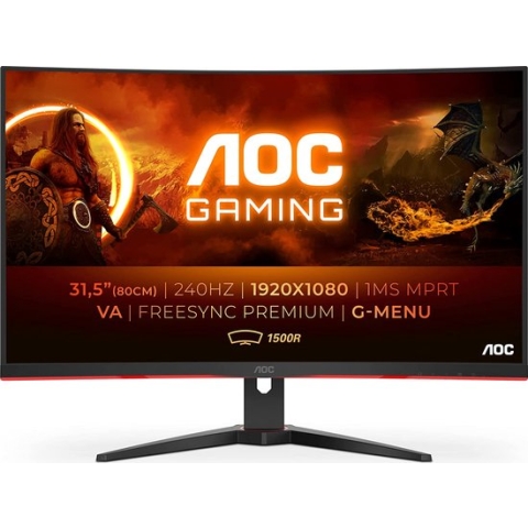 AOC C32G2ZE - Full HD Curved Gaming Monitor - 240hz - 32 Inch