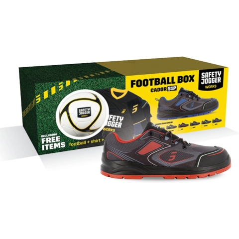 Safety Jogger Cador S1P Promobox | Rood | Maat 41 - 00.118.093.41