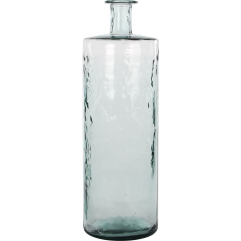Mica Decorations Guan Fles Vaas - H75 xØ25 cm - Gerecycled Glas - Transparant