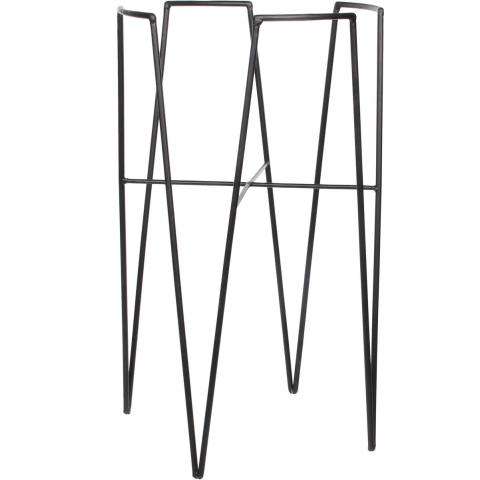 Mica Decorations Blom Plantenstandaard - L30 x B30 x H50 cm - Metaal - Zwart