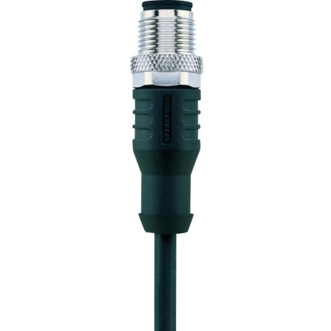 Escha 8043817 Sensor/actuator connector, geassembleerd M12 Aantal polen (sensoren): 4 Stekker, recht 2.00 m 1 stuk(s)