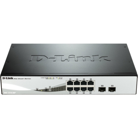 D-Link DGS-1210-08P/E Netwerk switch RJ45/SFP 8 + 2 poorten 20 GBit/s PoE-functie