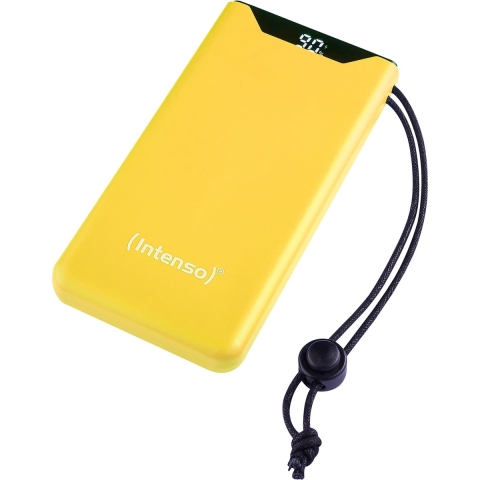 Intenso F10000 Powerbank 10000 mAh Quick Charge, USB PD LiPo USB-A, USB-C Geel Statusweergave