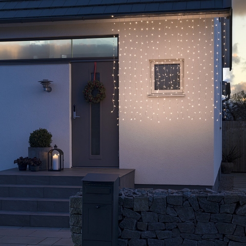Konstsmide Lichtgordijn ijsregen Buiten Energielabel: F (A - G) 320 LED Barnsteen