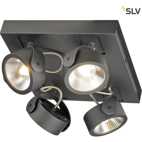 SLV 1000135 LED-plafondlamp 60 W Zwart