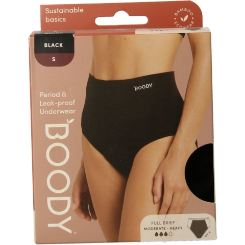 Boody Menstruatieondergoed Tailleslip Zwart Normaal/Hevig Maat S