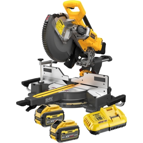DeWALT DCS781X2-QW Li-Ion Accu 54V Brushless Afkort-/verstekzaagset 9.0Ah - 305mm