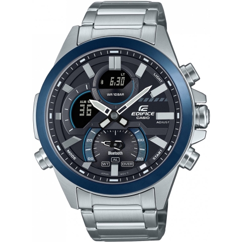 Casio Edifice ECB-30DB-1AEF Horloge - Staal - Zilverkleurig -Ø 46 mm