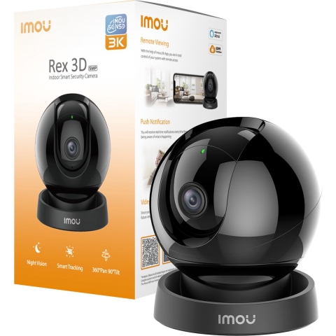 Imou Rex 3D PetCam– Huisdiercamera met 3K Beeld – Volgt je Hond of Kat – 360° Draaibaar – Geluidsdetectie – Twee-weg Spraak – Directe Melding bij Beweging of Miauw/Blaffen