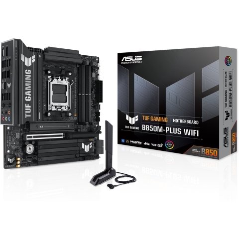 ASUS TUF GAMING B850M-PLUS WIFI - Moederbord - Micro-ATX - Socket AM5 - AMD B850 - DDR5 - Realtek ALC1220P - Wi-Fi 6E - 2.5Gb LAN