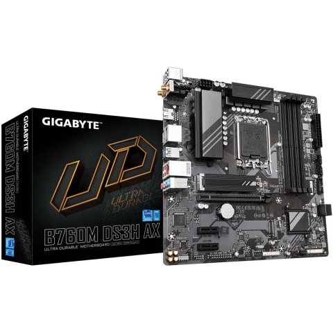 Gigabyte B760M DS3H AX Moederbord Socket Intel LGA 1700 Vormfactor Micro-ATX Moederbord chipset Intel® B760