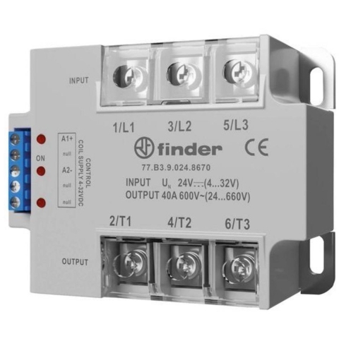 Finder Halfgeleiderrelais 77B190248650 40 A Schakelspanning (max.): 660 V/AC Schakelend bij overbelasting 1 stuk(s)