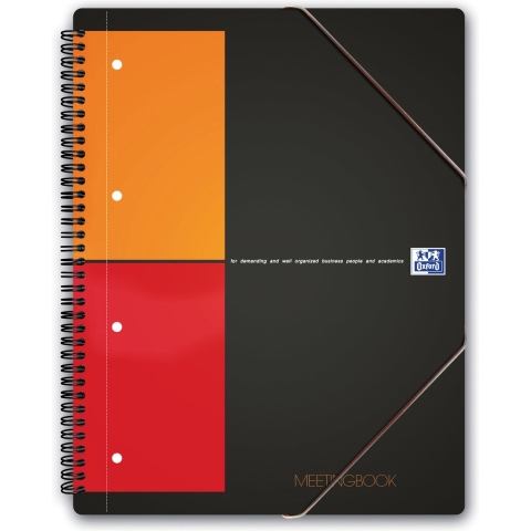 Oxford 100100362 Collegeblok Grijs, Oranje, Rood DIN A4+ Geruit met rand binnen/buiten Aantal paginas: 80