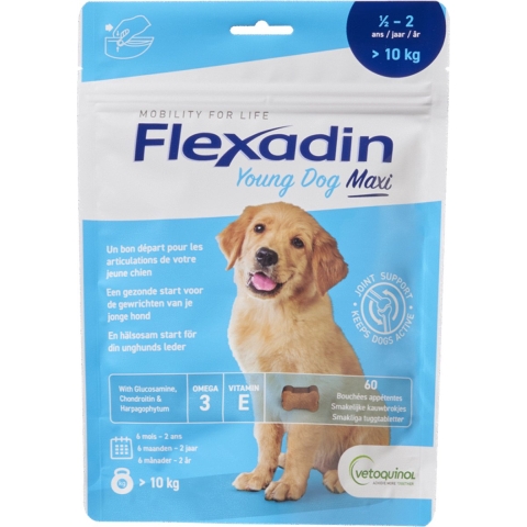 Flexadin Young Dog Maxi>10 kg | 60 comprimés à mâcher