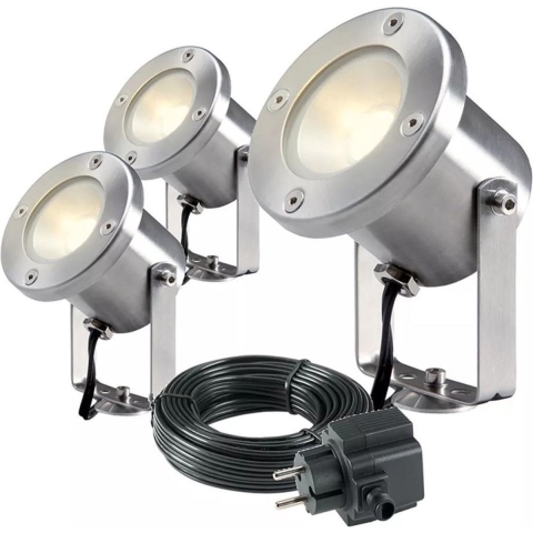 Garden lights catalpa set spot 12 v 3 st. 190 lm 3 w 3000 k - Velleman