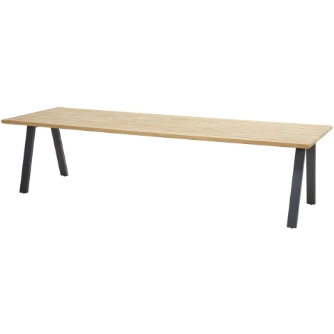 Ambassador Diningtafel Teak Antracite 300 x 100 cm - 4so