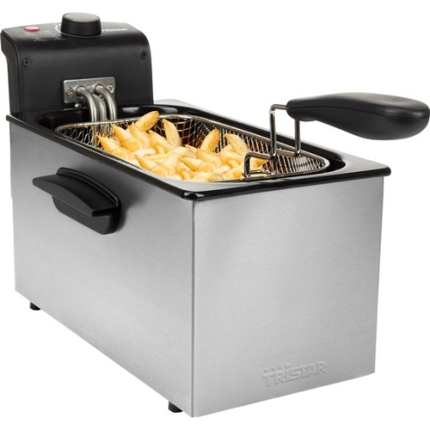 Frituurpan Tristar FR-6946 - Friteuse 3 liter - Koude Zone Technologie - In te stellen tot 190⁰ C - Met uitneembare binnenpan - Gemakkelijk schoon te maken - RVS