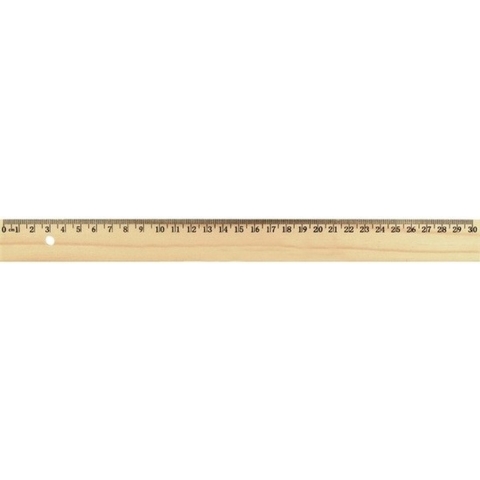 Voordeelset van 10x stuks houten liniaal 30 cm -
