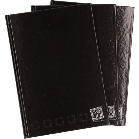 3x Luxe zwarte schriften gelinieerd A4 formaat -