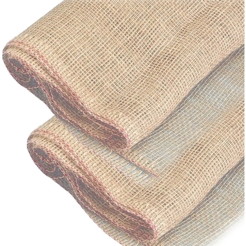 Rayher hobby Jute doek/stof grof naturel - 2x - 5 x 1 meter - decoratie / knutsel materiaal -