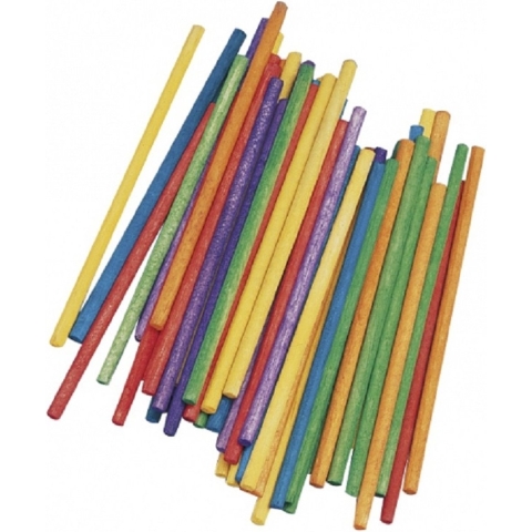 Gekleurde knutselhoutjes van 10 cm - 300x stuks - Hout - knutselen hobbymaterialen - knutselstokjes -