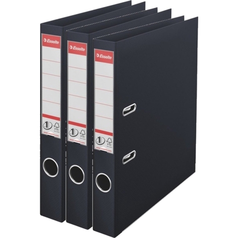 Esselte Ringband mappen/ordners - Set van 6x stuks - zwart - A4 - opbergen - kantoorartikelen -