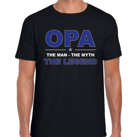 Opa the legend cadeau t-shirt zwart voor heren S -