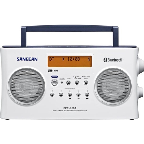 Sangean-DPR-26BT -Draagbare radio met Bluetooth en DAB+ - Wit