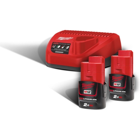 Milwaukee M12 NRG-202 Accu Starterset 12V 2x 2.0Ah - 4933459209