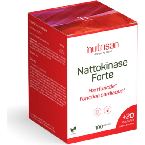 Gratis Verzending: Nutrisan Nattokinase Forte 120 capsules