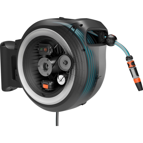 GARDENA Power Roll XL 18642-20 Accu-slanghaspel voor aan de muur Grijs-wit 35 m 1 stuk(s)