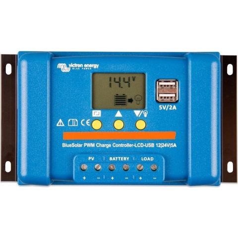 Victron Energy Blue-Solar PWM-LCD&USB Laadregelaar voor zonne-energie PWM 12 V, 24 V 20 A