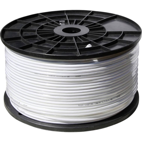 Shiverpeaks BS90-10001 Coaxkabel Buitendiameter: 6.90 mm 75 Ω 120 dB Wit 100 m