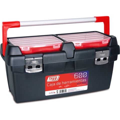 Tayg gereedschapskoffer 600 x 305 x 295 mm met inlegbak & 3 sorteerdozen - Velleman