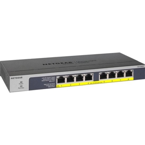 Netgear GS108PP - Netwerk Switch - Unmanaged - PoE+ - 8 Poorten