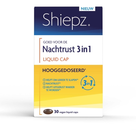 Gratis Verzending: Shiepz Nachtrust 3 in 1 Hooggedoseerd 30 capsules