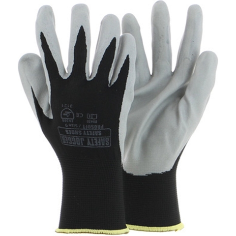 Safety Jogger Veiligheidshandschoenen | Met een grijze schuimnitril coating | Zwart | Maat 10 - SW0906010