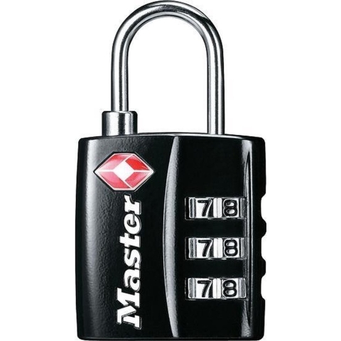 Masterlock TSA hangslot - 4680EURD - 30mm zwart - 4680EURDBLK 4680EURDBLK