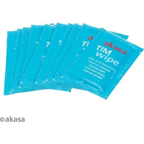 Akasa TIM Wipes, 10 wipes, thermal paste cleaning wipes - citrus based cleaning fluid