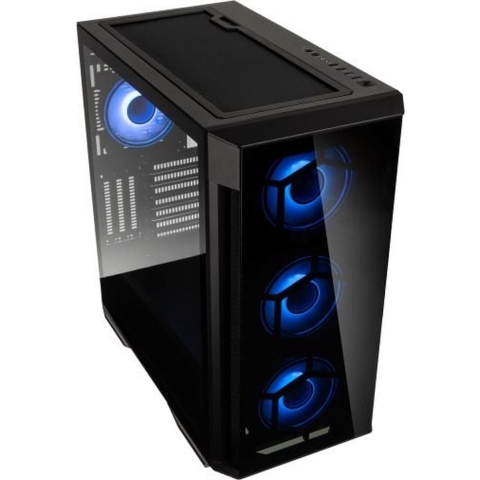 Kolink Kolink Observatory Z ARGB Midi-Tower - schwarz Midi-tower Behuizing, Gaming-behuizing Zwart 4 voorgeïnstalleerde LED-ventilators, Zijvenster, Stoffilter