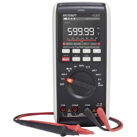 VOLTCRAFT VC871 Multimeter Kalibratie (ISO) Digitaal Datalogger CAT III 1000 V, CAT IV 600 V Weergave (counts): 60000