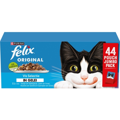 Felix Original Vis Selectie Maaltijdzakjes Multipack 44 x 85 gr