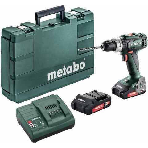 Metabo BS 18 L 18V Li-Ion Accu Boor-/schroefmachine Set (2x 2.0Ah Accu) In MetaBOX