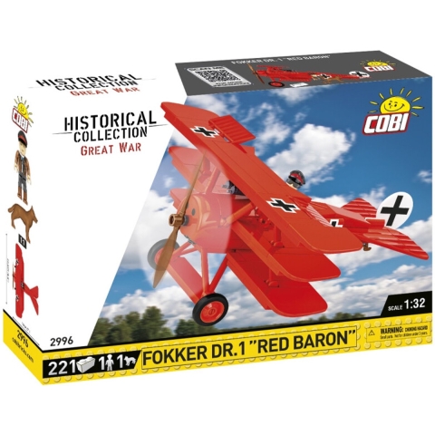 Historical Collection - Fokker Dr.1 Red Baron Constructiespeelgoed