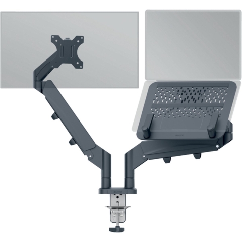 Ergo Ruimtebesparende Dubbele Monitor- en Laptoparm Monitorarm