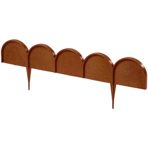 Borderrand gebogen kunststof terracotta - 10 m