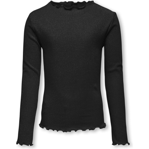 Kids Only Blouse - Rib - Kogidol - Black/Silver Glitter - Kids Only - 9-10 jaar (134-140) - Blouse