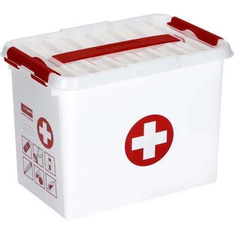 EHBO opbergdoos met vakken 9 liter 30 x 20 x 22 cm -